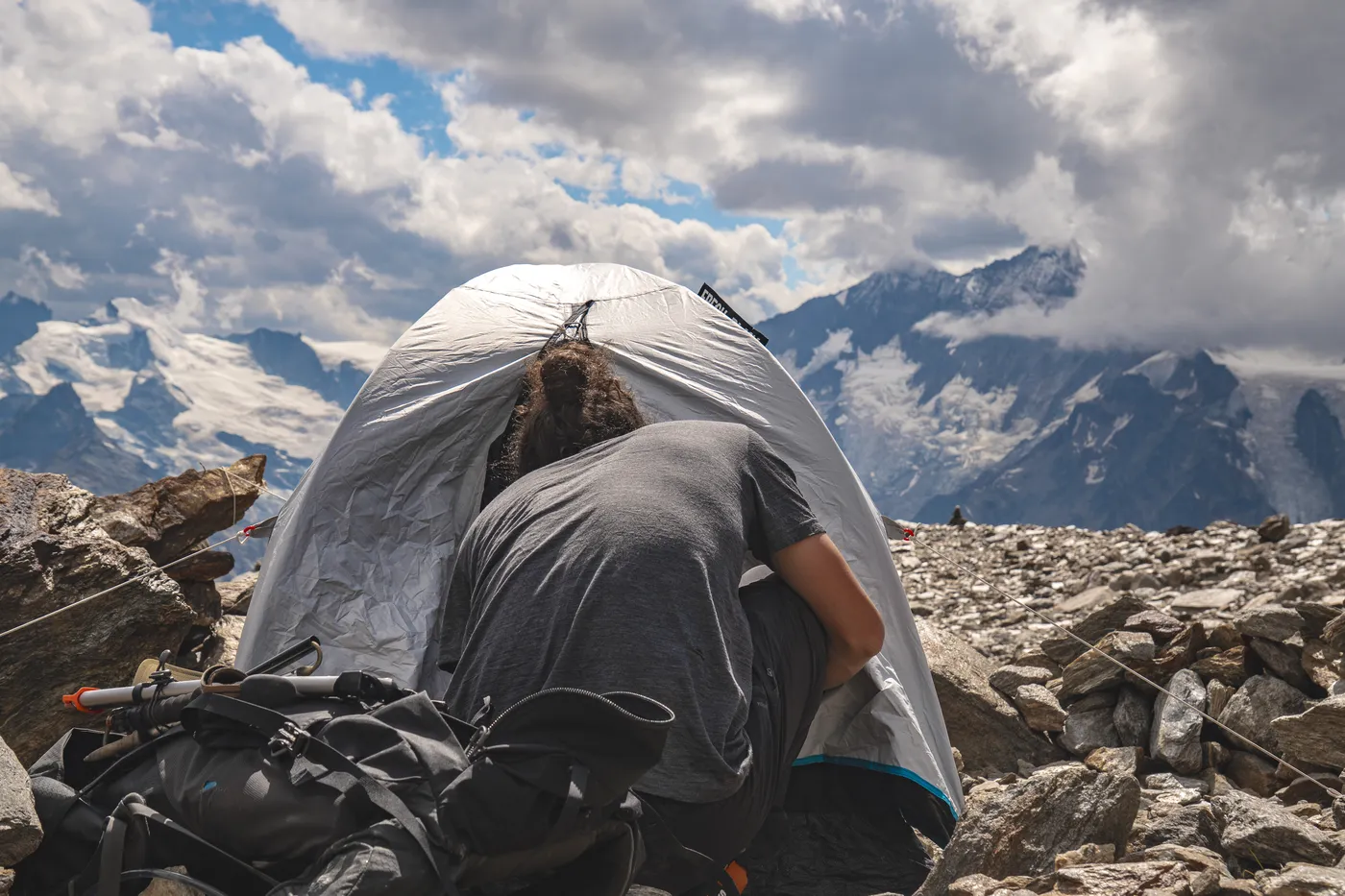 Lagginhorn 4010 m, arête sud, Valais — photo 17